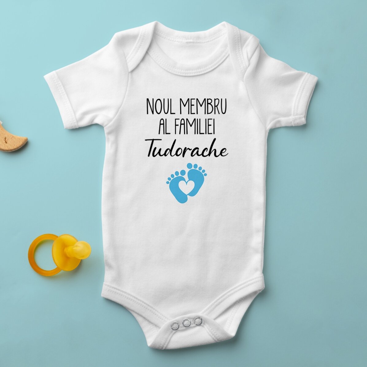 Body pentru copii personalizat cu mesaj - Noul membru