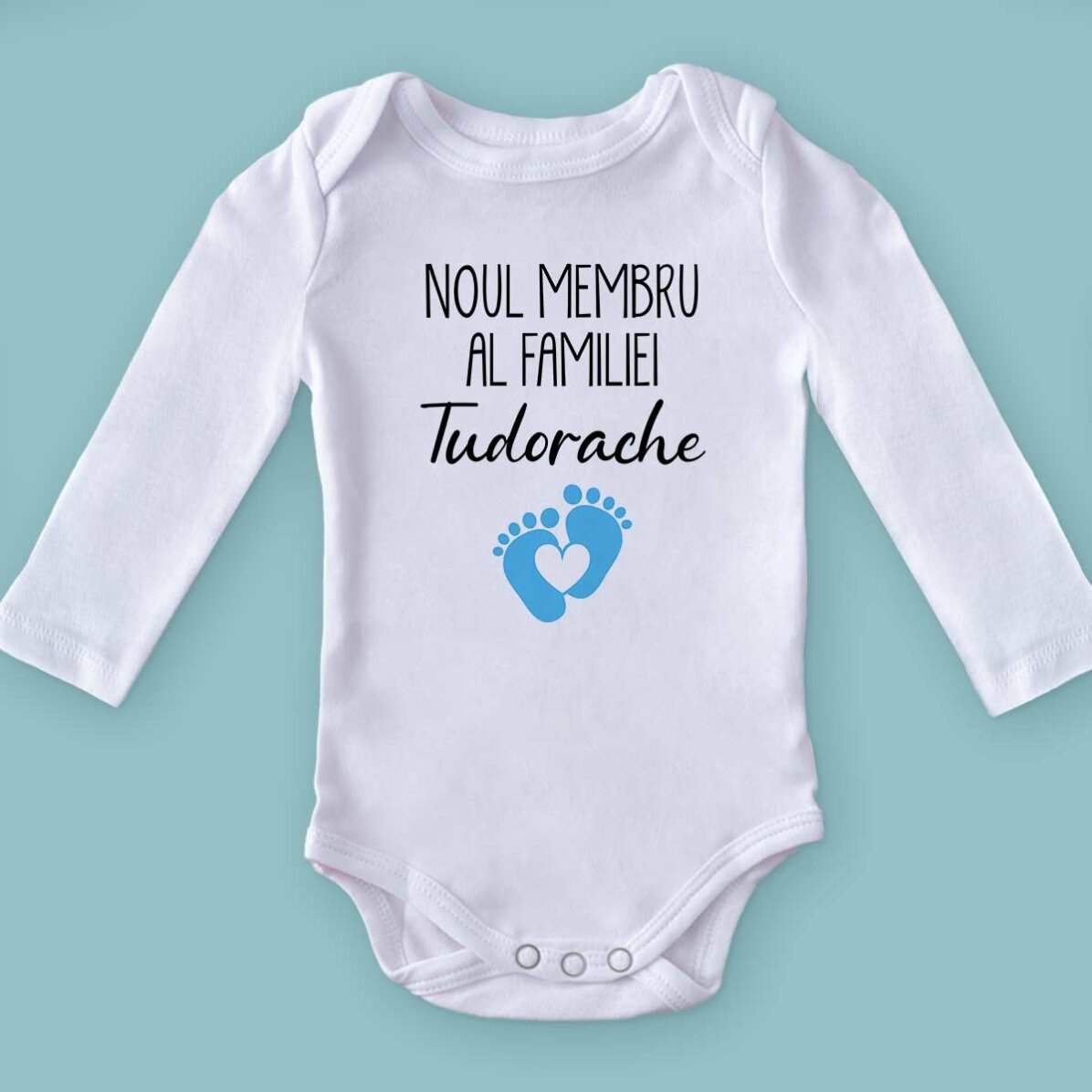 Body pentru copii personalizat cu mesaj - Noul membru
