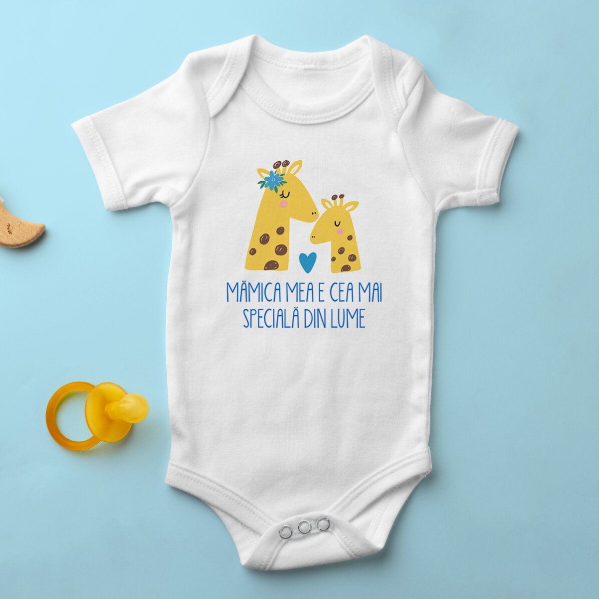 Body pentru copii personalizat cu mesaj pentru mămici