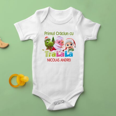 Body pentru copii personalizat cu nume - Crăciun cu TraLaLa