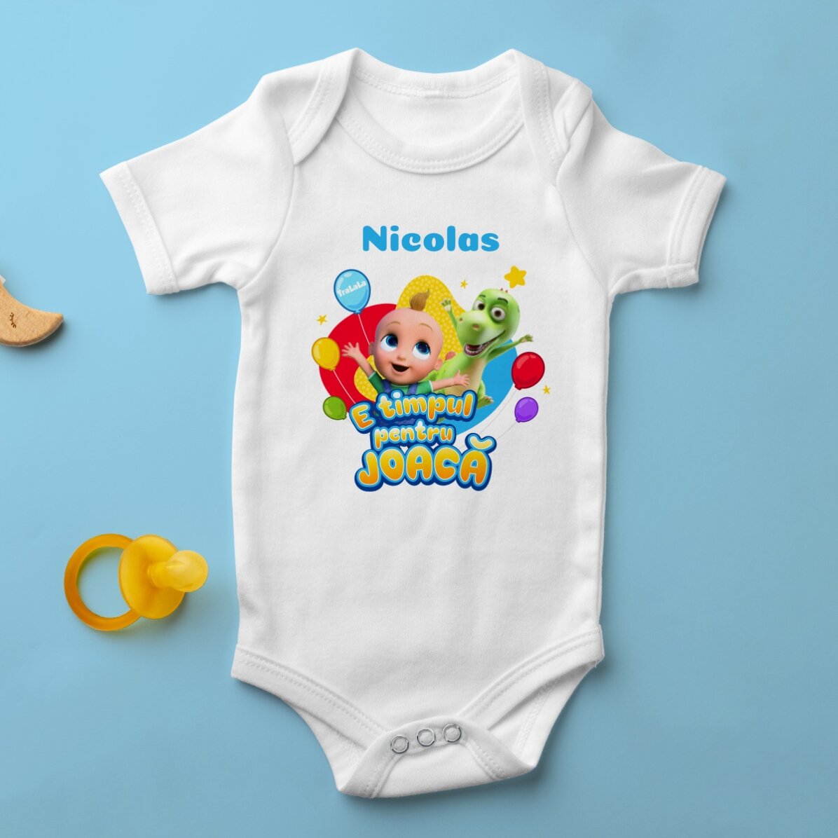 Body pentru copii personalizat cu nume - E timpul pentru joacă cu TraLaLa