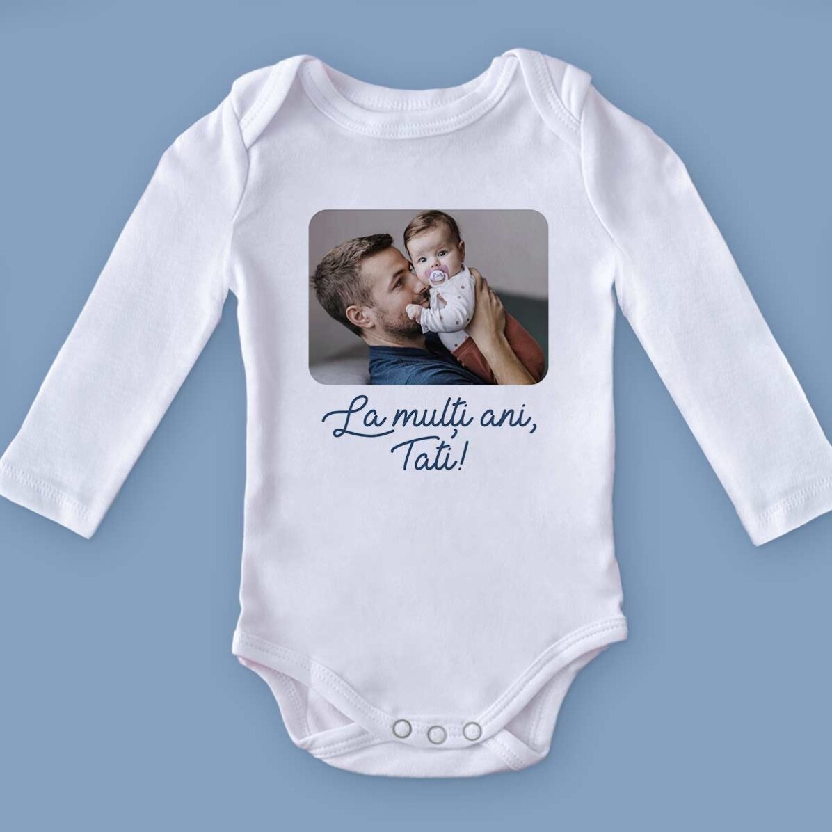 Body pentru copii personalizat cu o poză și text