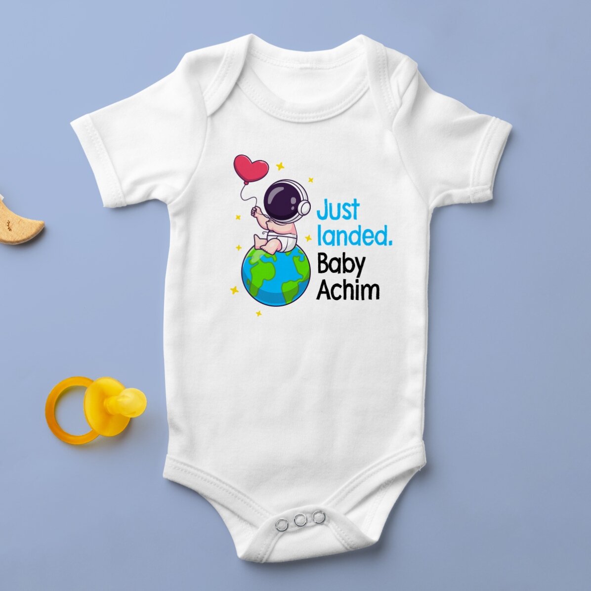 Body pentru copii personalizat cu text - Just landed