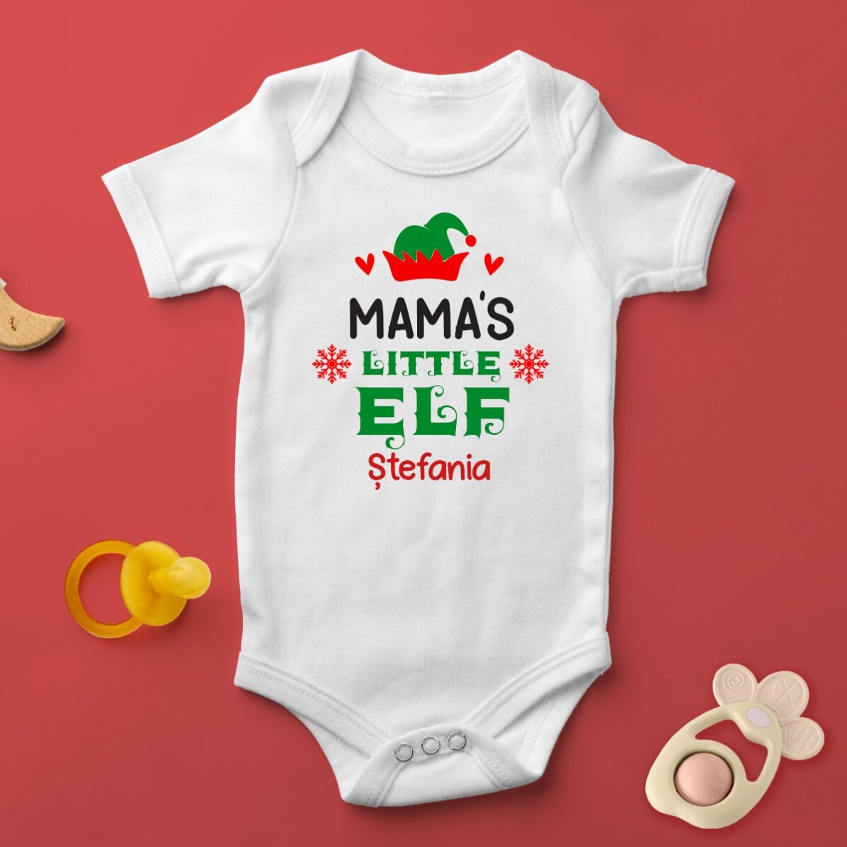 Body pentru copii personalizat cu text - Little elf