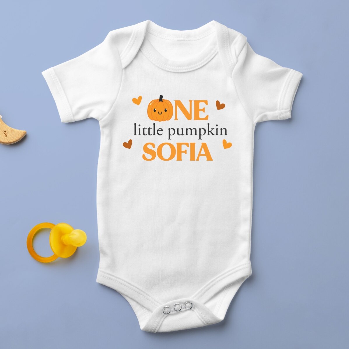 Body pentru copii personalizat cu text - One little pumpkin