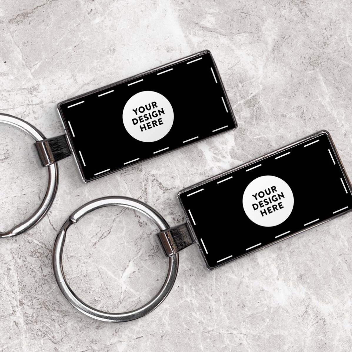 Breloc personalizat cu grafica ta față-spate