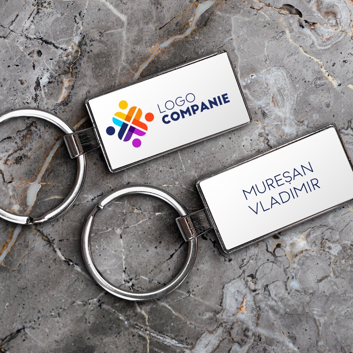Breloc personalizat cu logo și nume