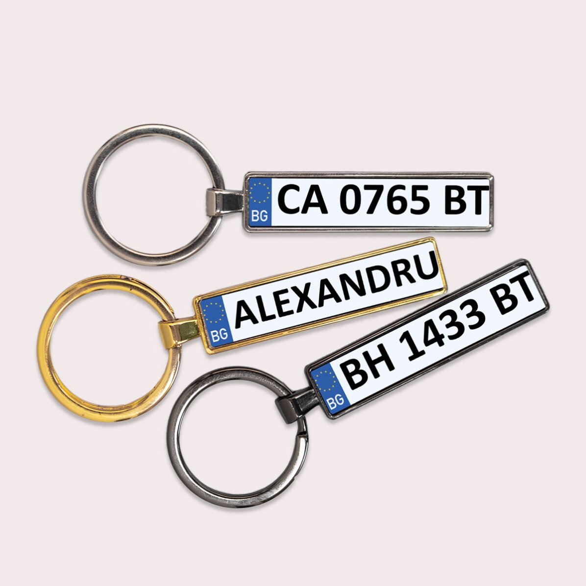 Breloc personalizat cu număr auto de Bulgaria