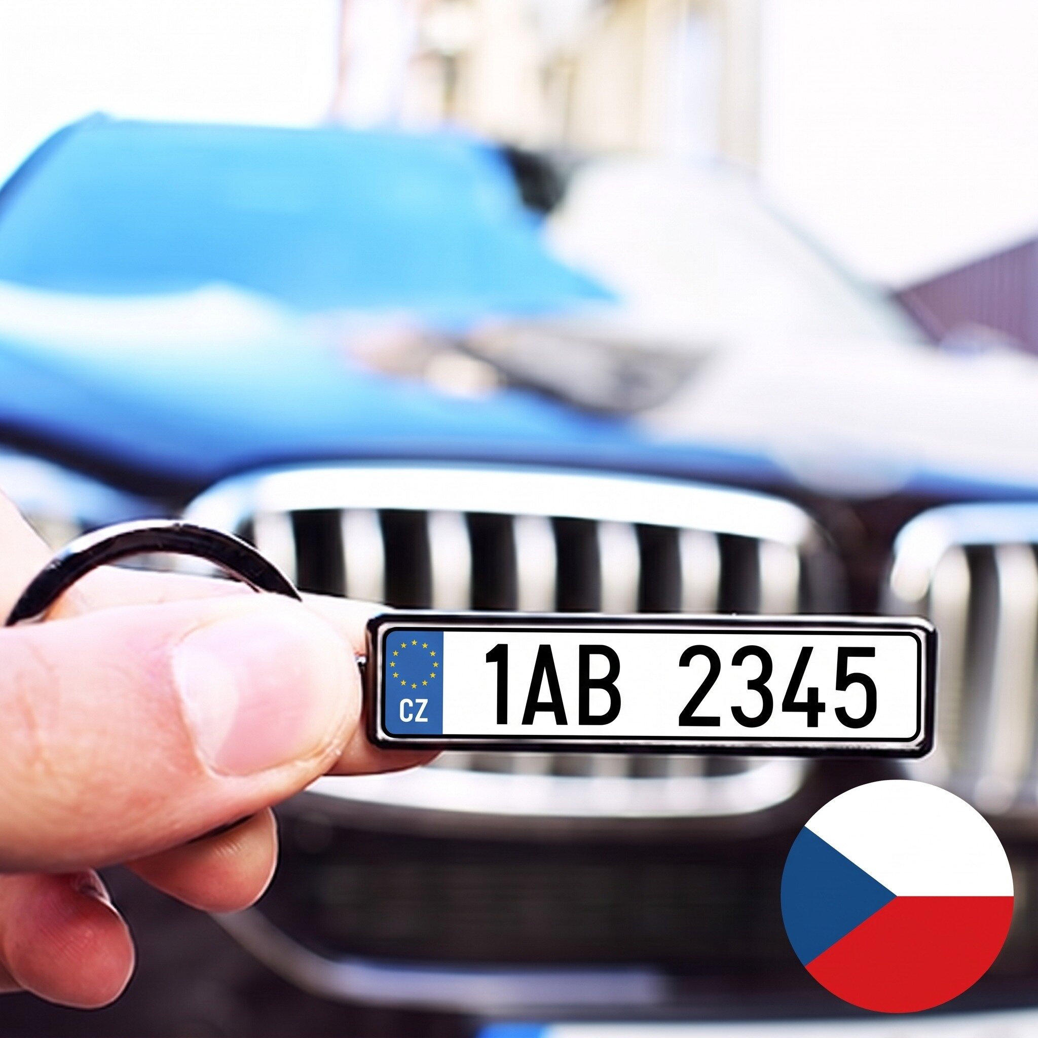 Персонализиран ключодържател с чешки автомобилен номер