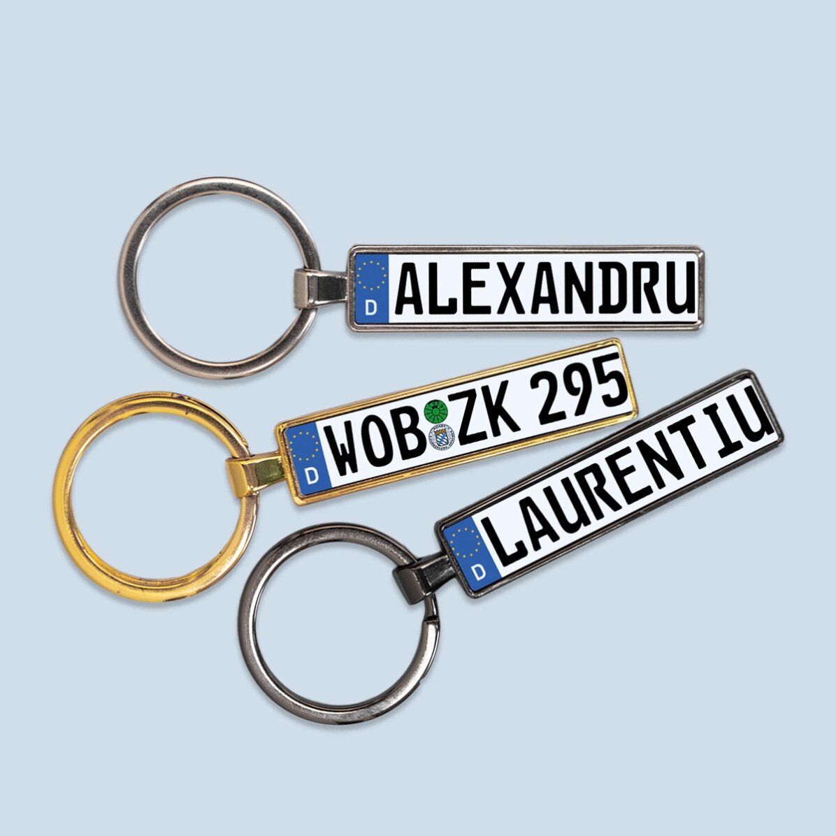 Breloc personalizat cu număr auto de Germania