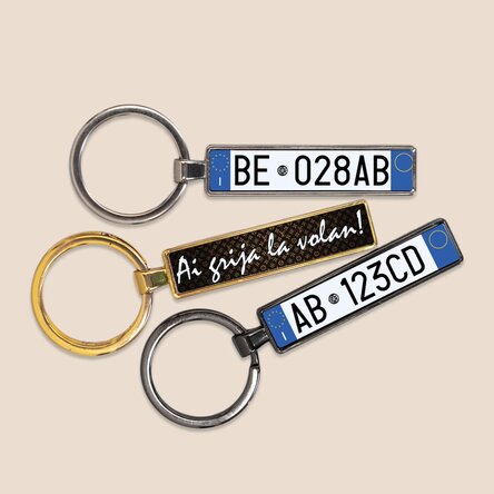 Breloc personalizat cu număr auto Italia
