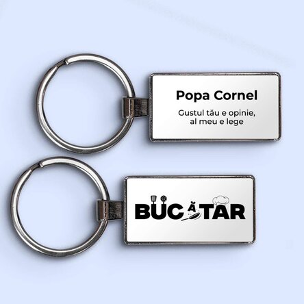 Breloc personalizat cu nume și text - Bucătar