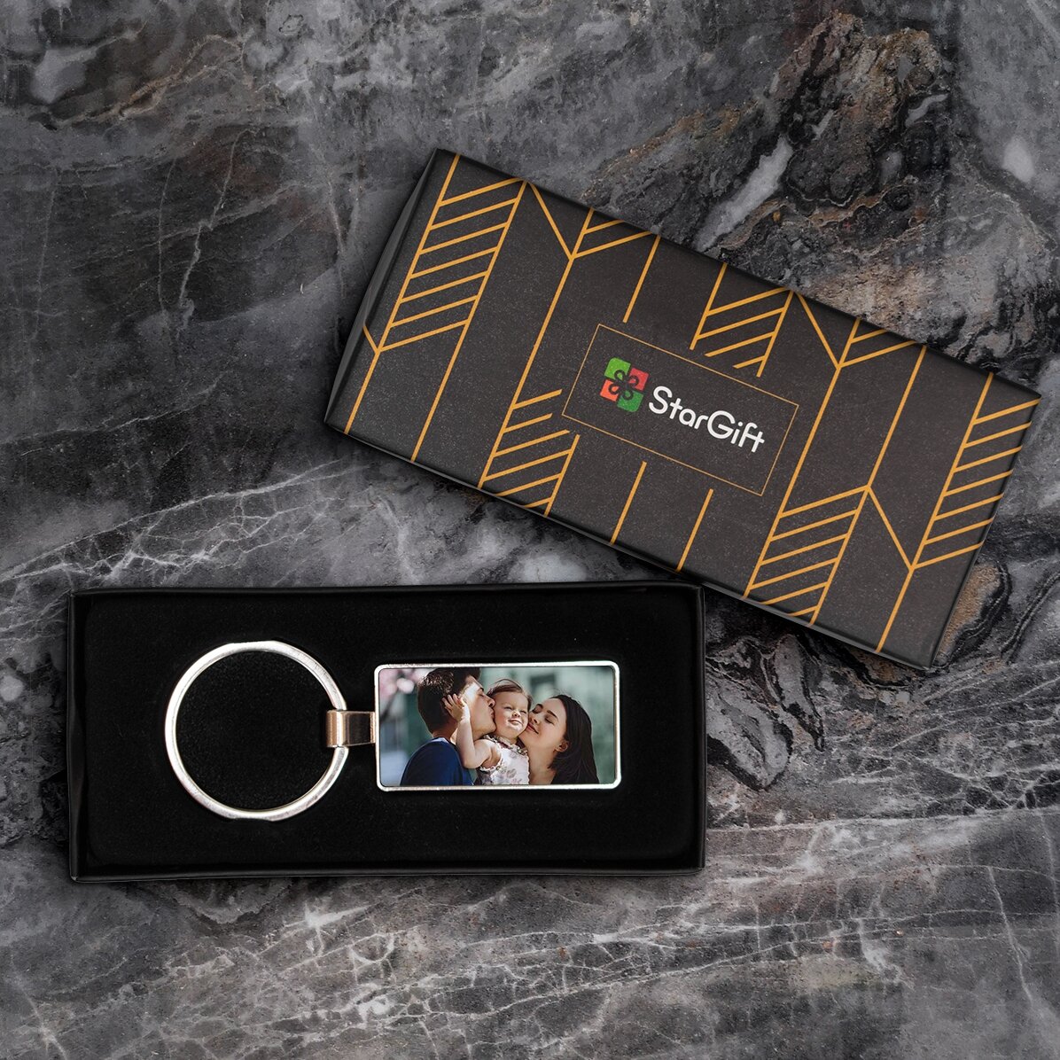 Breloc personalizat cu o poză și mesaj