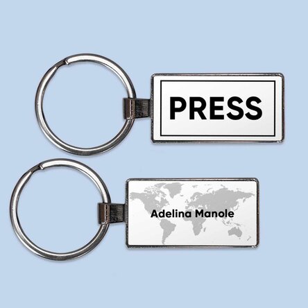 Breloc personalizat cu text - Jurnalist 