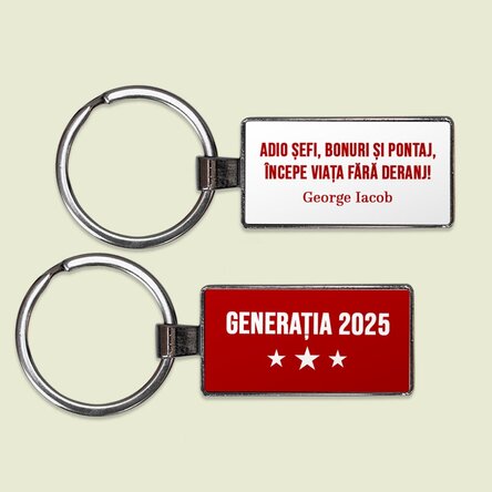 Breloc personalizat cu text - Pensionar