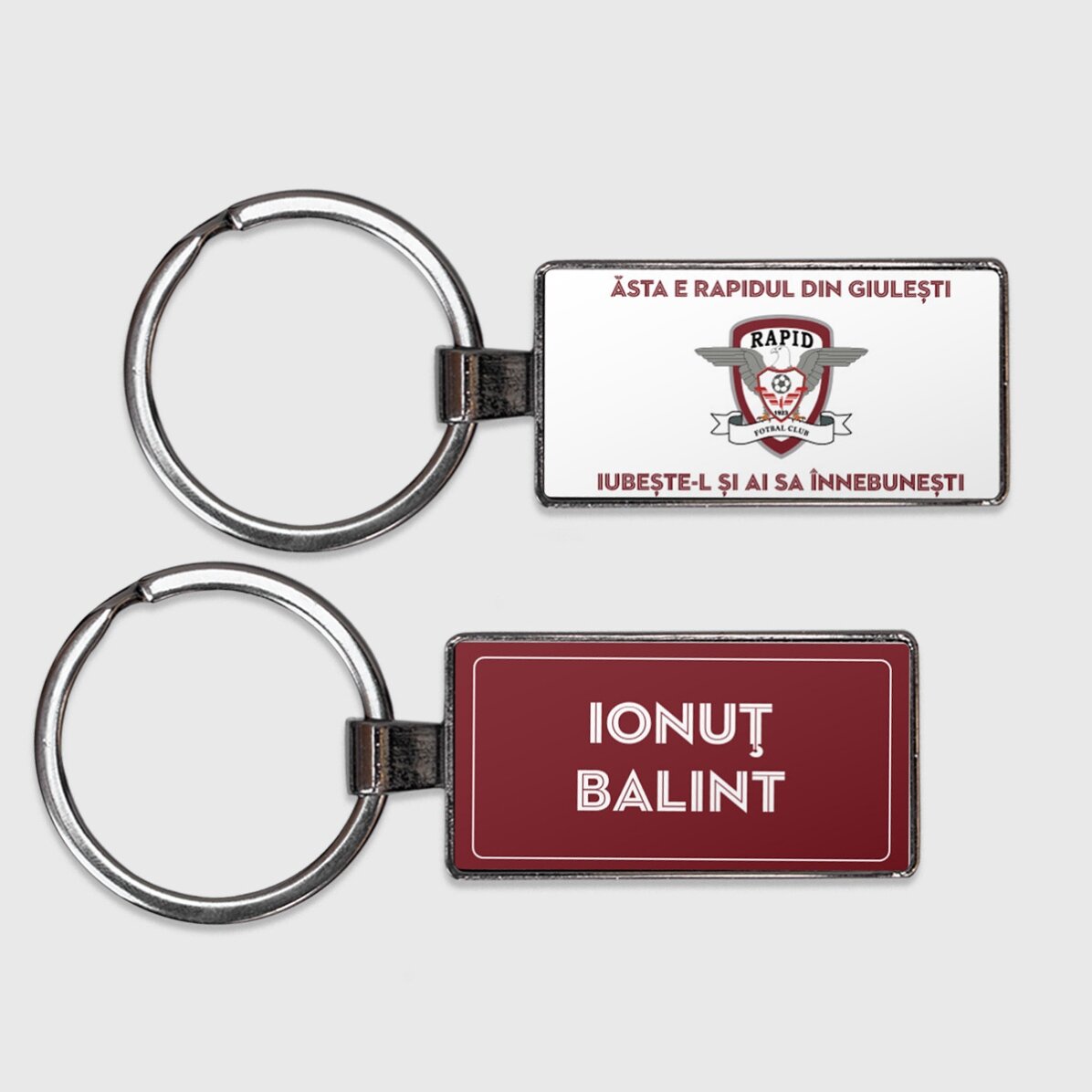 Breloc personalizat FC Rapid cu text - Rapidul din Giulești