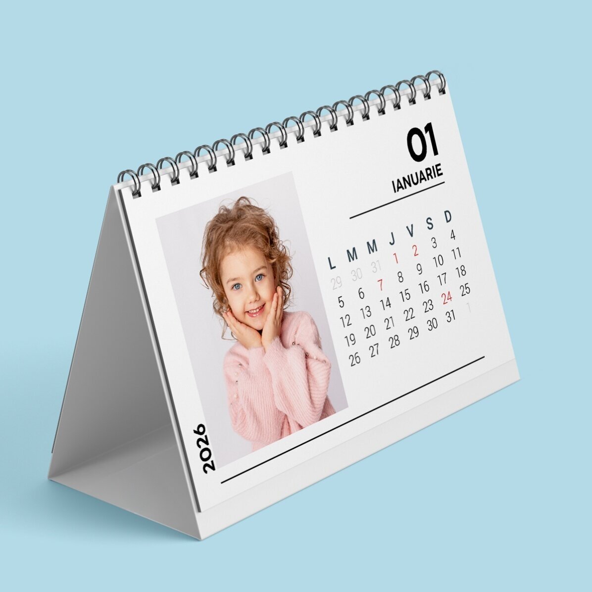 Calendar de birou personalizat cu fotografii