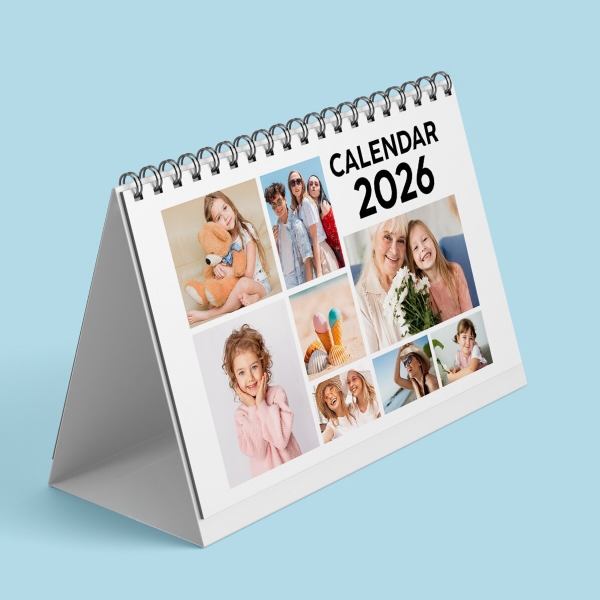 Calendar de birou personalizat cu fotografii