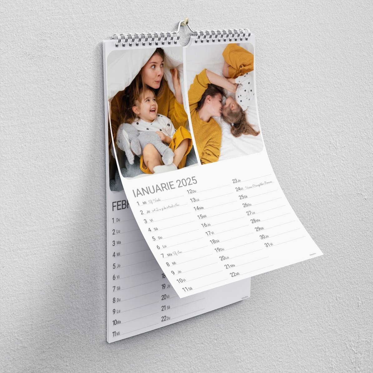 Calendar personalizat cu poze și mesaj
