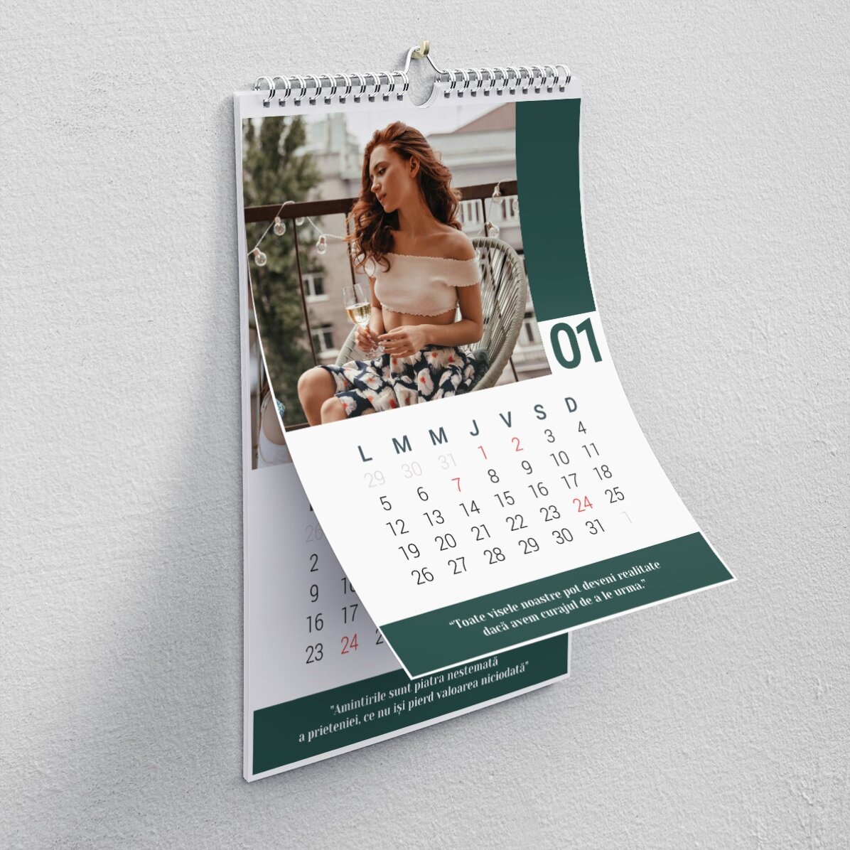 Calendar personalizat cu poze și mesaje - Zile speciale