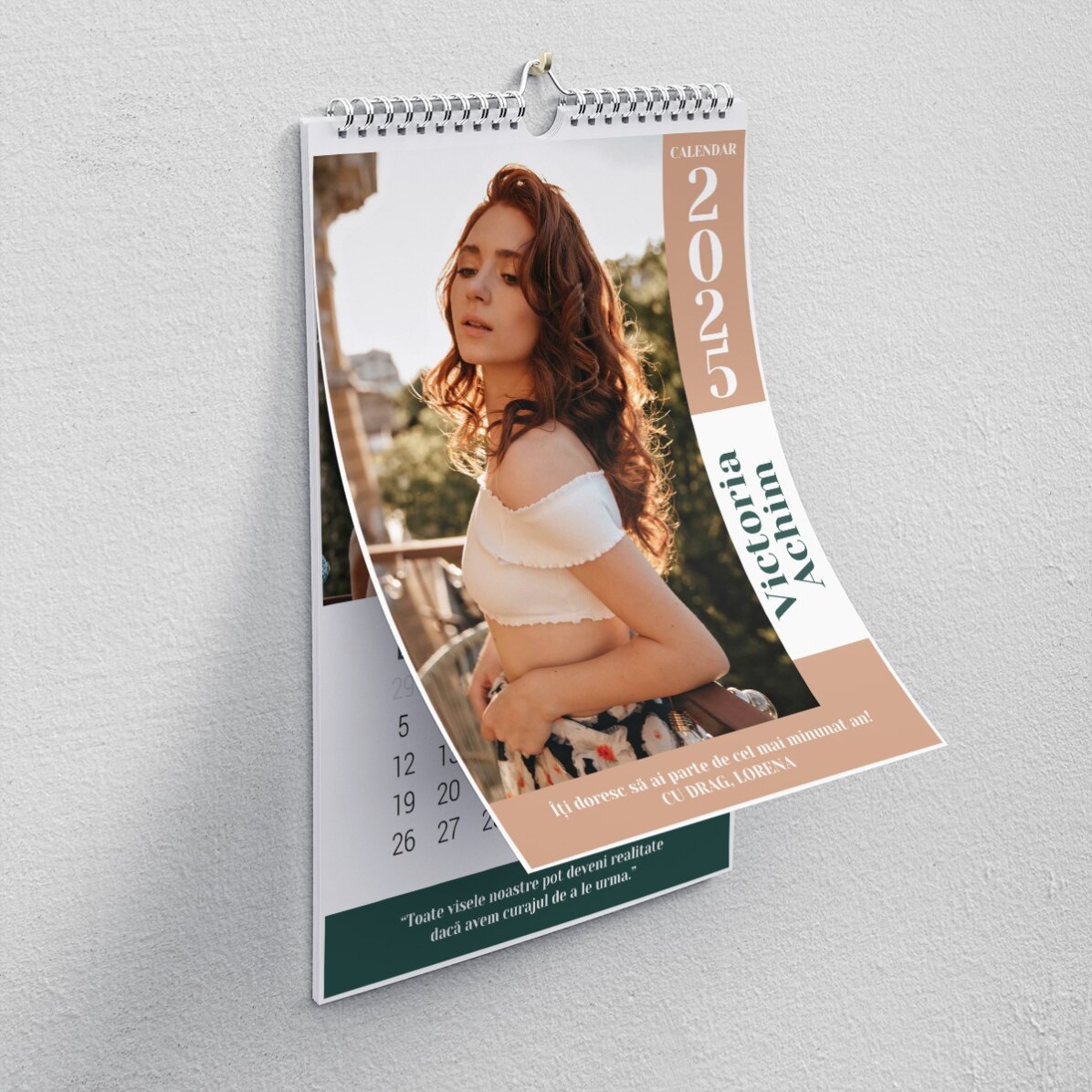 Calendar personalizat cu poze și mesaje - Zile speciale
