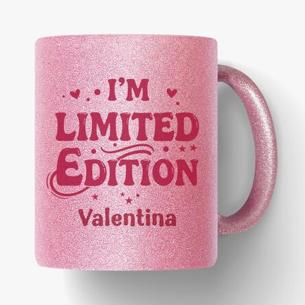 Cană cu glitter personalizată cu nume - Limited edition