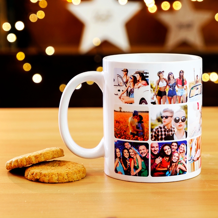 Cană personalizată cu un colaj de 18 poze
