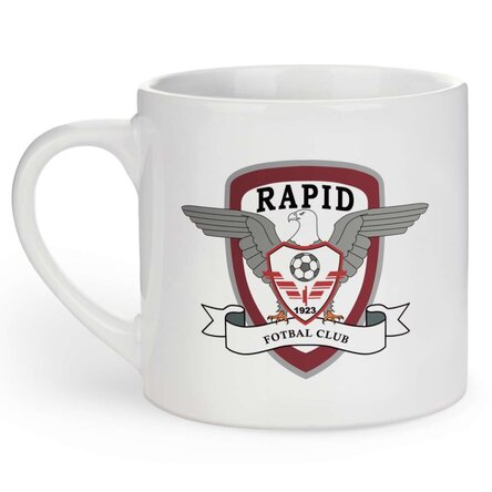 Cană espresso FC Rapid personalizată cu poza 