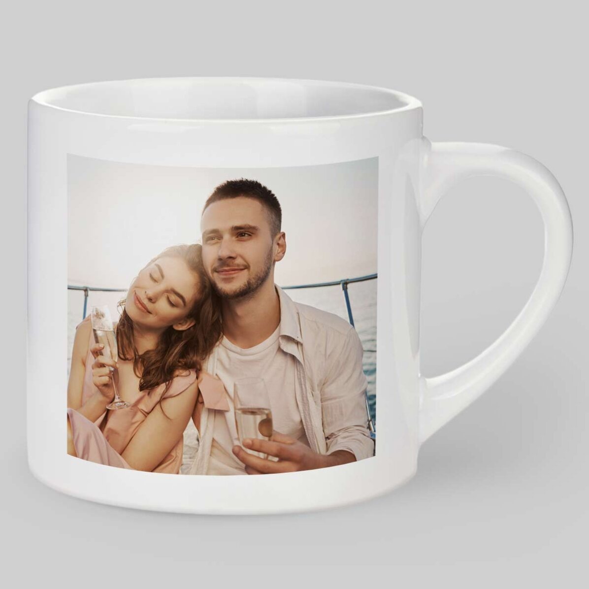 Cană espresso personalizată cu 2 poze