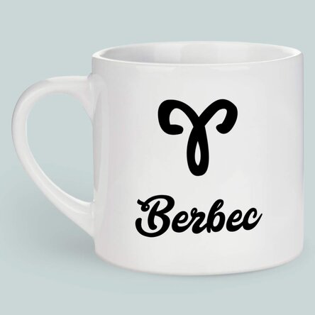 Cană espresso personalizată cu poză și text - Zodie