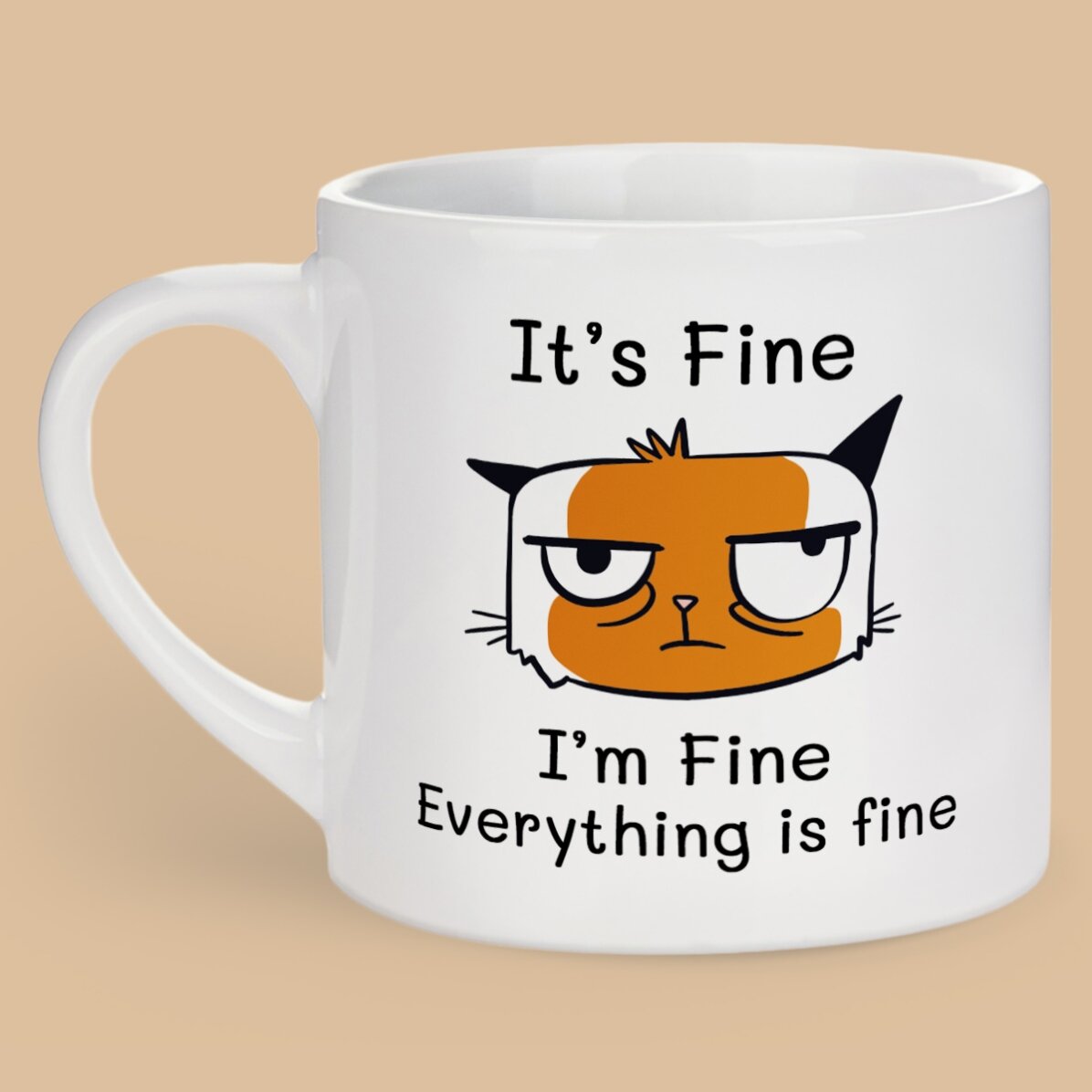 Cană espresso personalizată cu text - I’m Fine