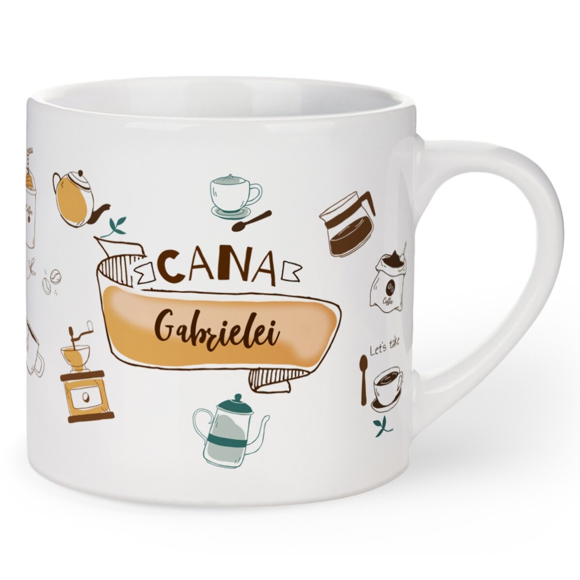 Cană espresso personalizată cu text - Life begins after coffee