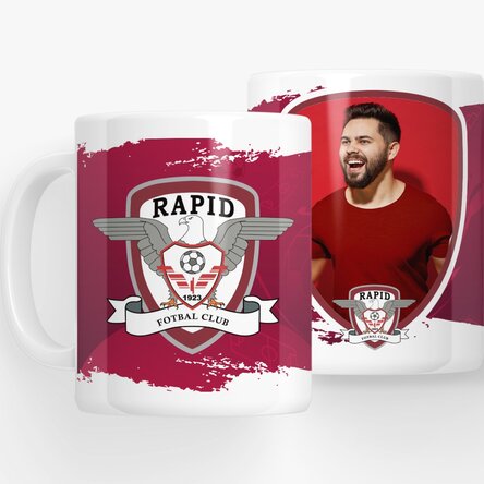 Cană FC Rapid personalizată cu poză - FC Rapid 1923