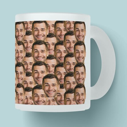 Cană sticlă mată personalizată cu colaj de poze