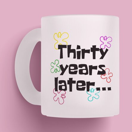 Cană mată personalizată cu text - Years later...