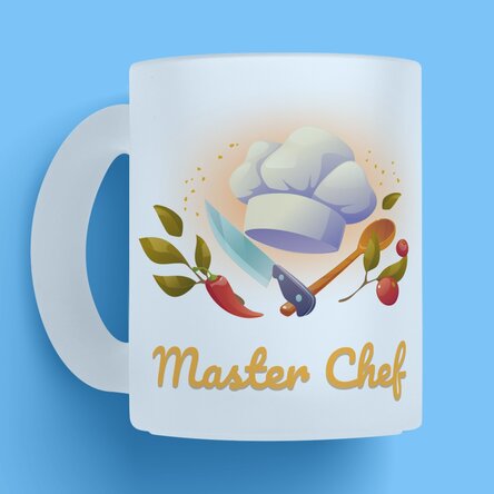 Cană mată personalizată cu text pentru bucătari - Cooking Master