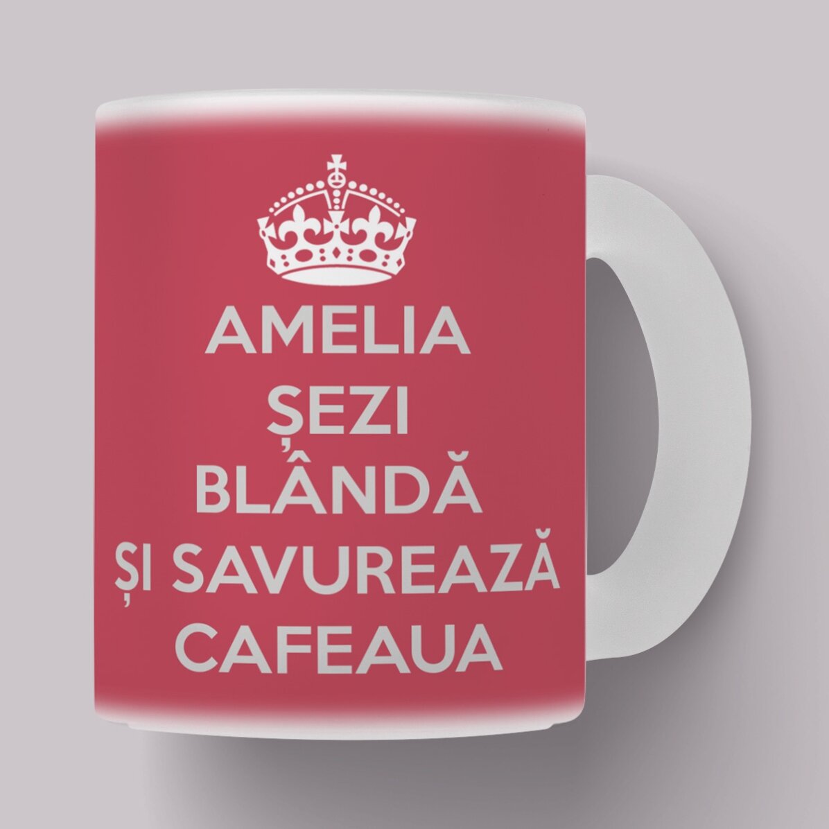Cană sticlă mată personalizată - KEEP CALM AND RELAX