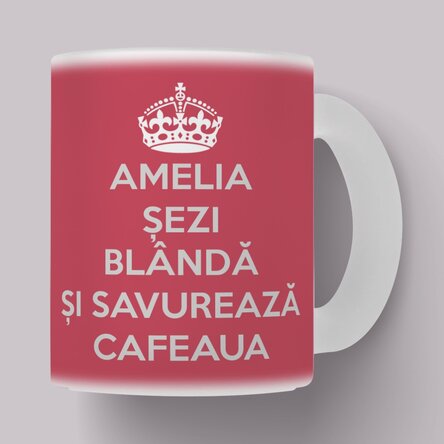 Cană sticlă mată personalizată - KEEP CALM AND RELAX
