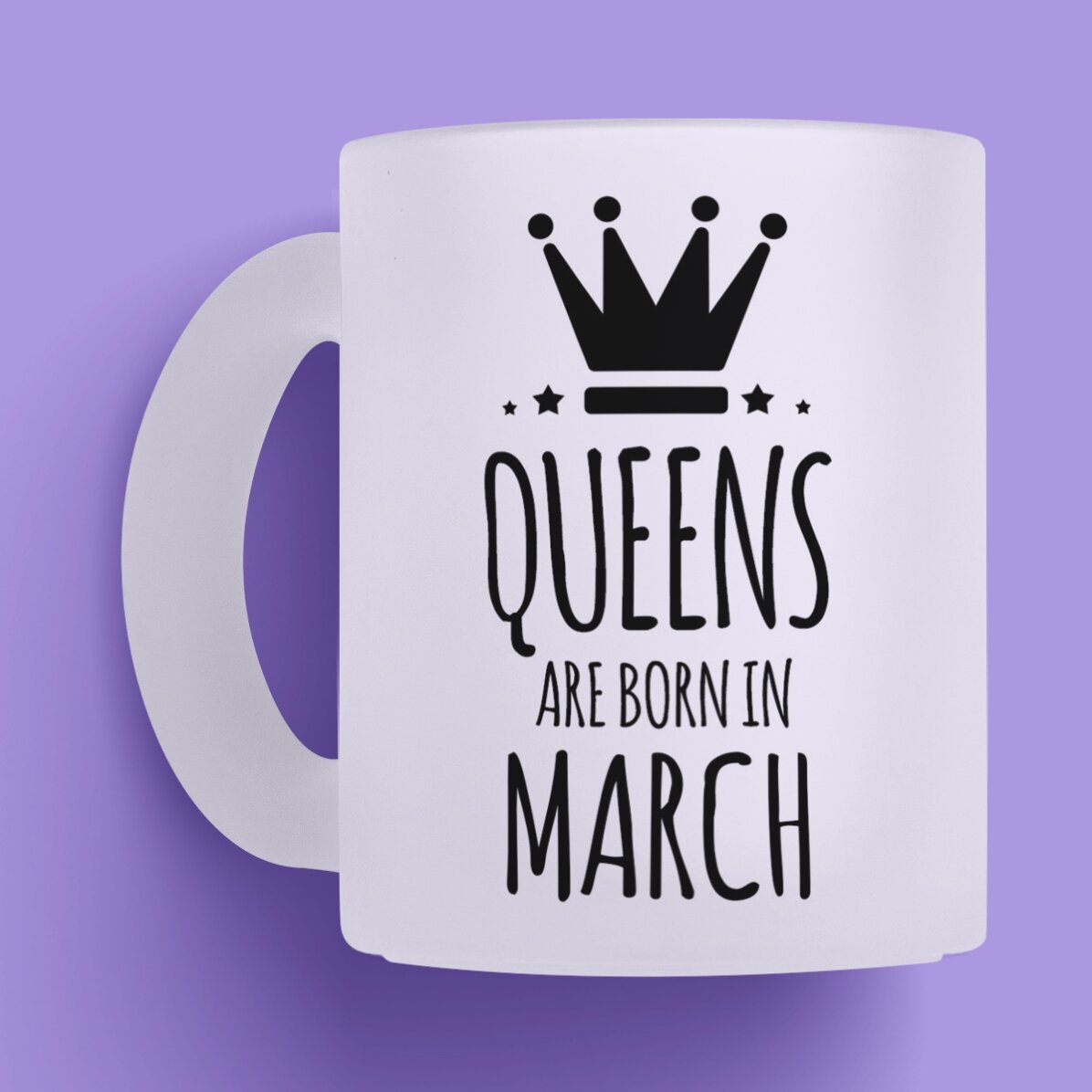 Cană sticlă mată Queens 