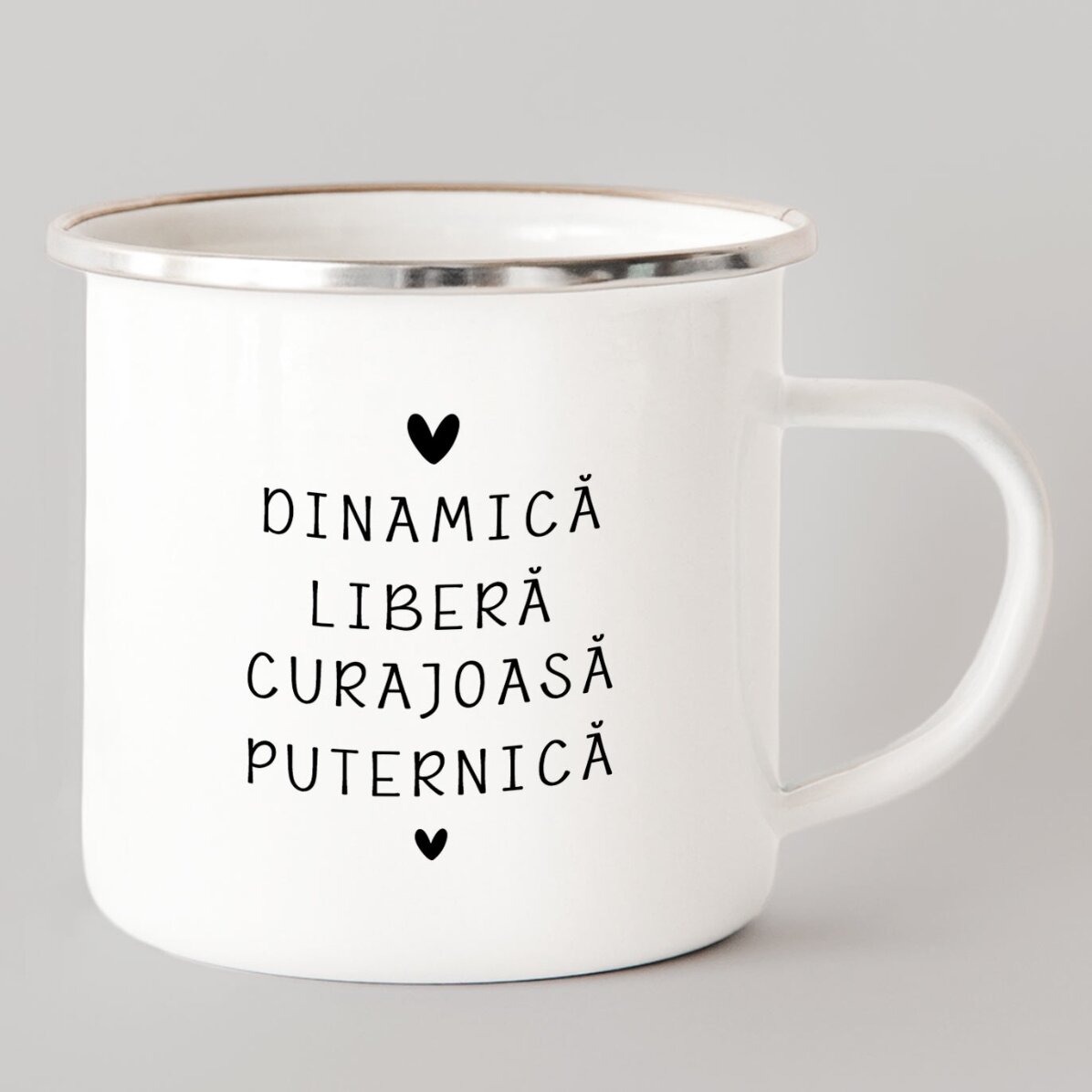 Cană metalică emailată personalizată cu mesaj - Zodia Berbec