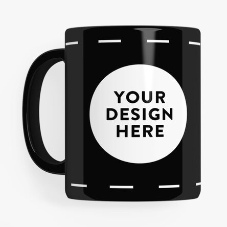 Cană neagră personalizată cu grafica ta