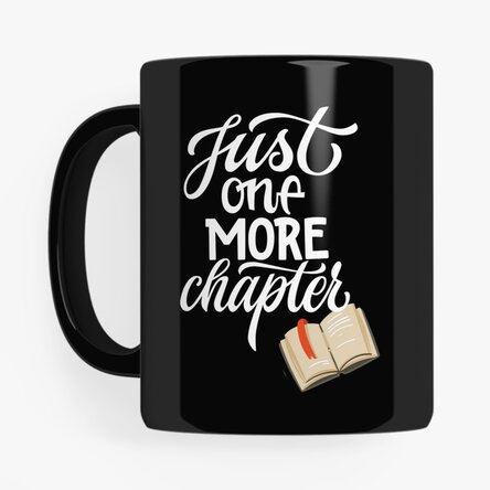 Cană neagră personalizată cu text și numele tău - One more chapter