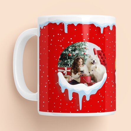 Cană personalizată cu 3 poze - Zăpadă