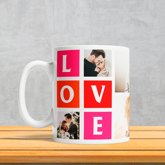 Cană personalizată cu 6 poze love 