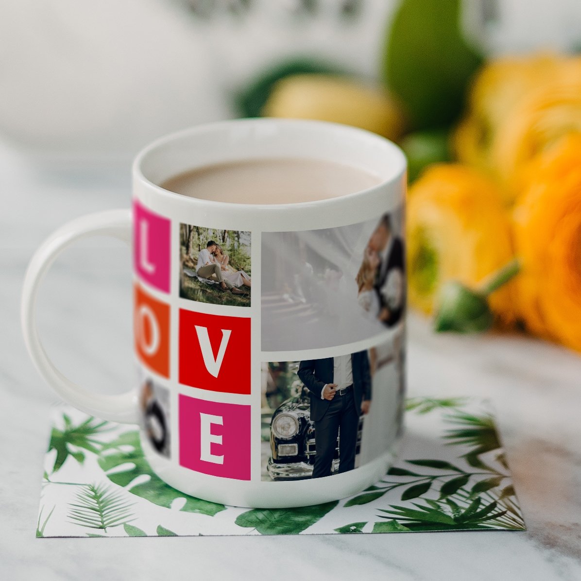 Cană personalizată cu 6 poze love 