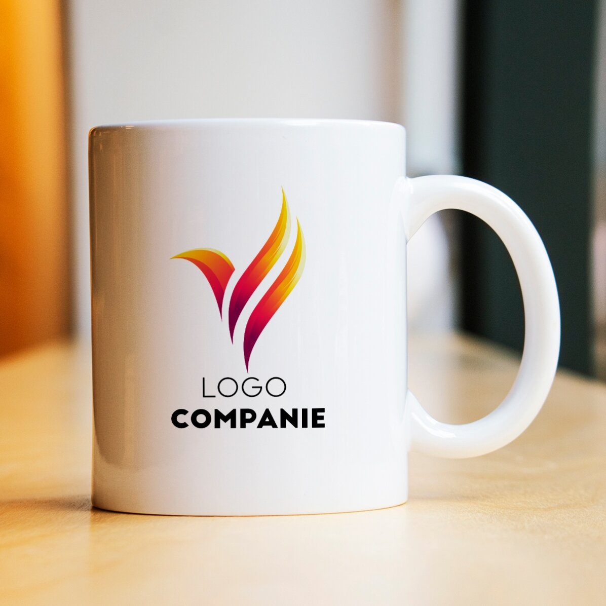 Cană personalizată cu logo pe ambele părți