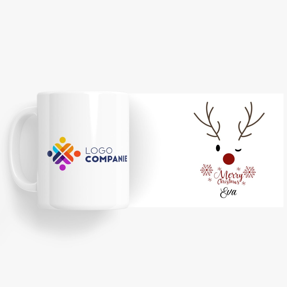 Cană personalizată cu logo - Reindeer