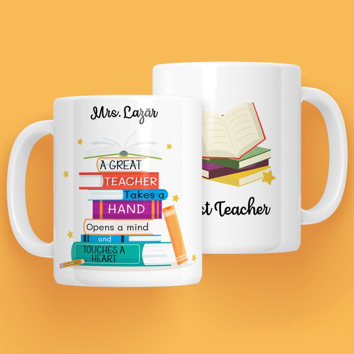 Cană personalizată cu mesaj - Books