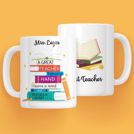 Cană personalizată cu mesaj - Books