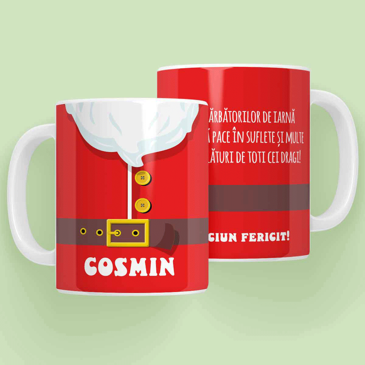 Cană personalizată cu mesaj - Cana Moșului